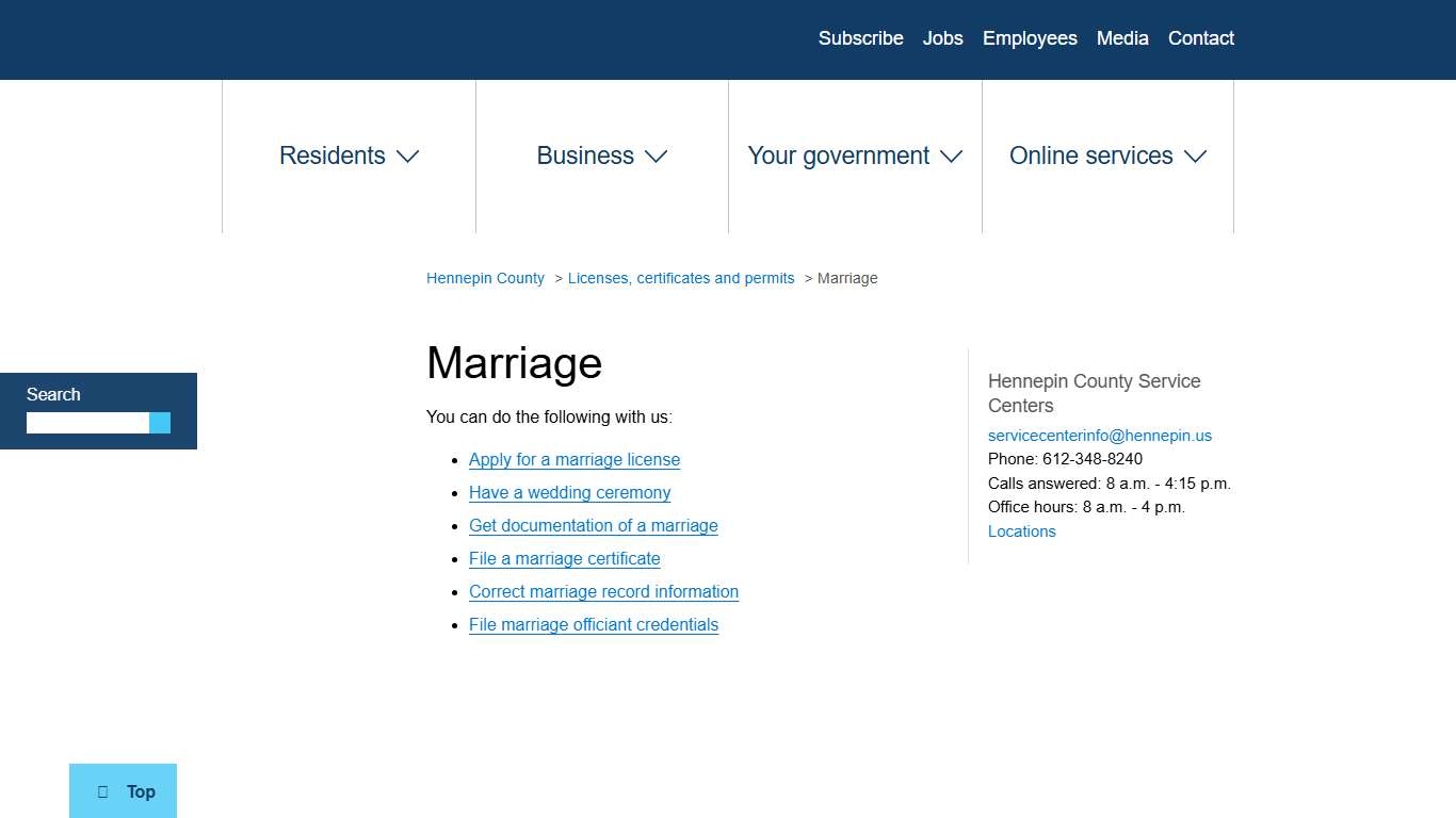 Marriage Hennepin County