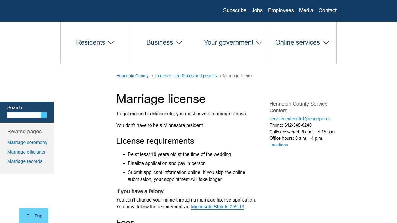Marriage license Hennepin County
